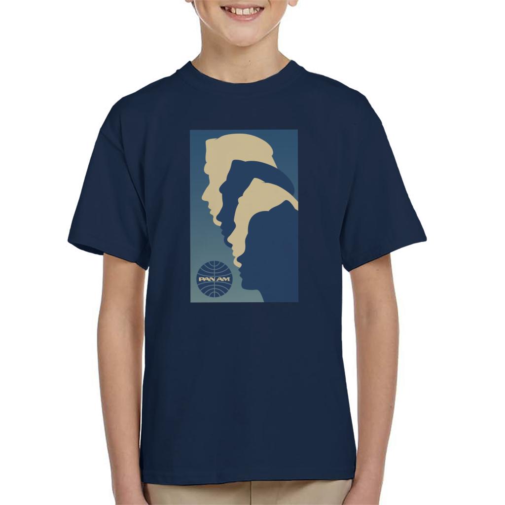 Pan Am Crew Silhouette Kid's T-Shirt-ALL + EVERY