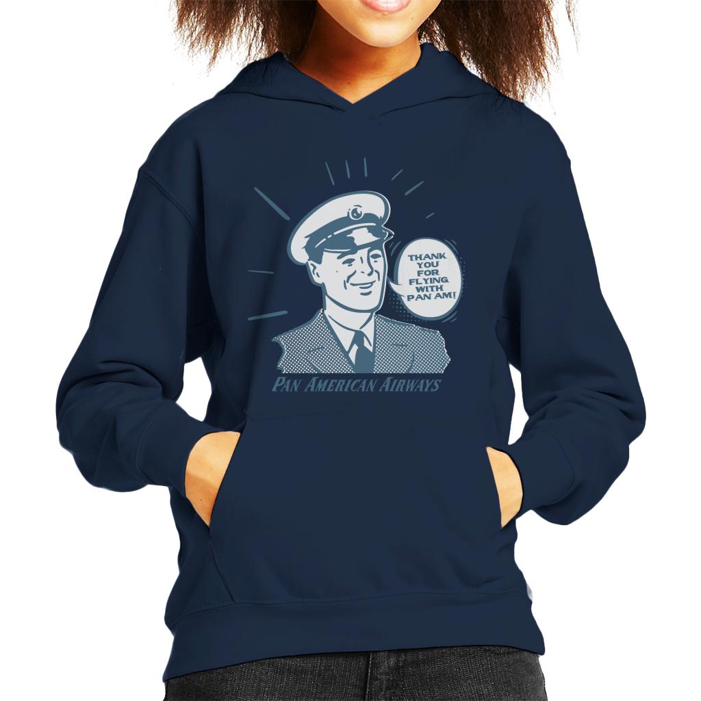 Pan Am Thank You For Flying With Pan Am Kid's Hooded Sweatshirt-ALL + EVERY