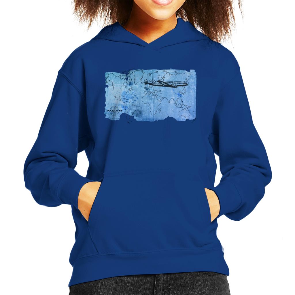 Pan Am World Map Kid's Hooded Sweatshirt-ALL + EVERY