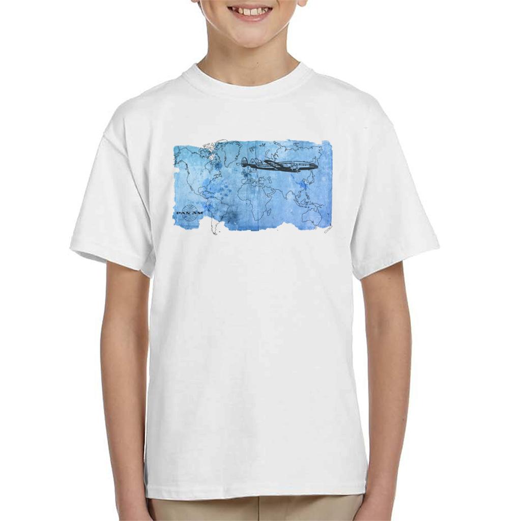 Pan Am World Map Kid's T-Shirt-ALL + EVERY