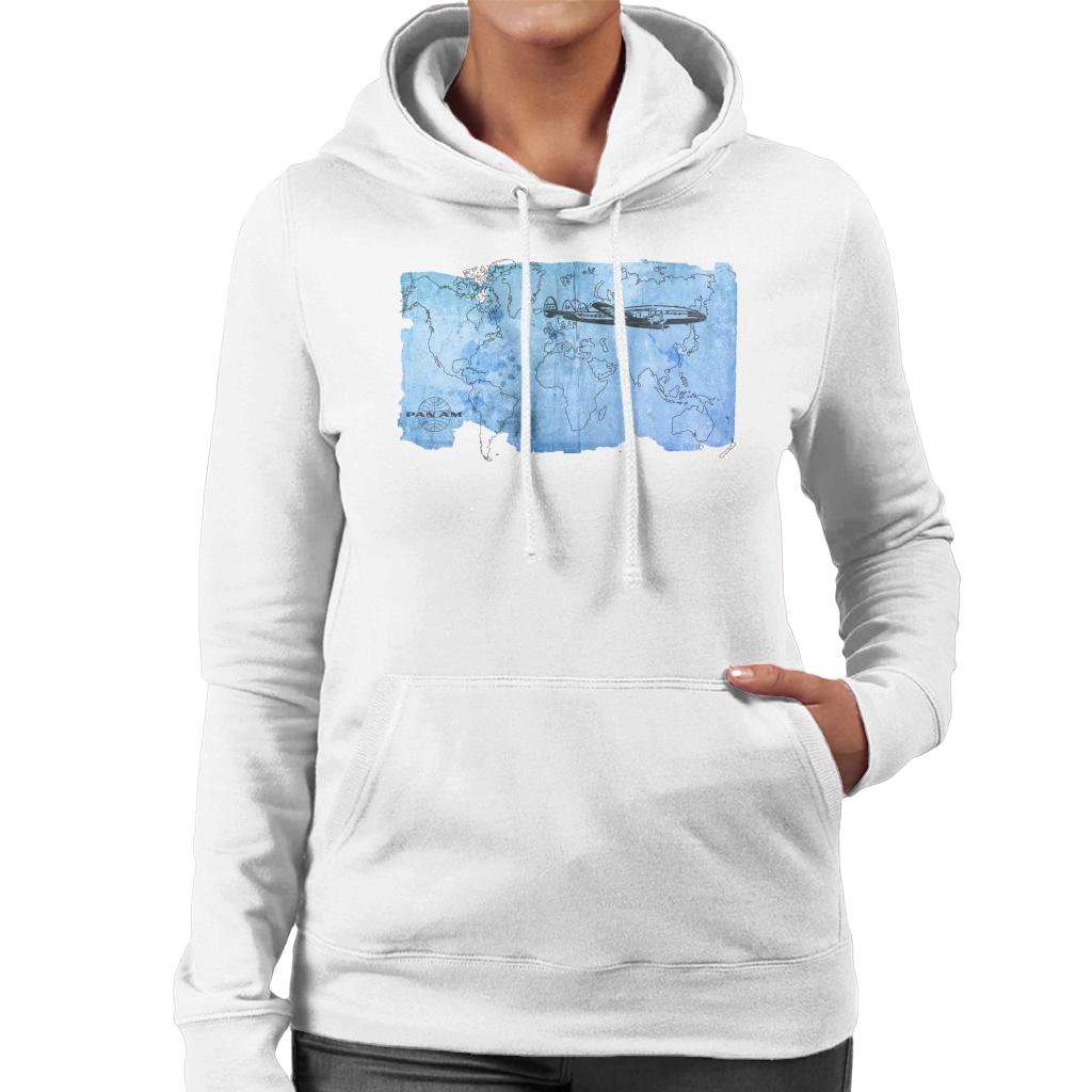 Pan Am World Map Women's Hooded Sweatshirt-ALL + EVERY