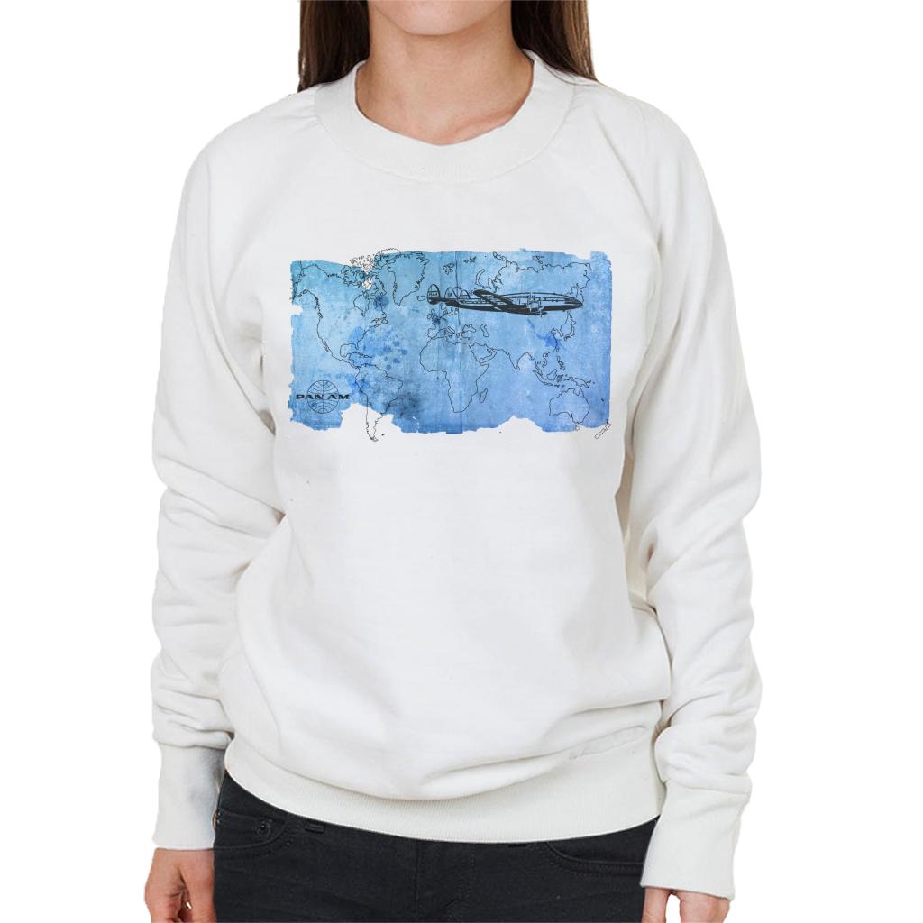 Pan Am World Map Women's Sweatshirt-ALL + EVERY