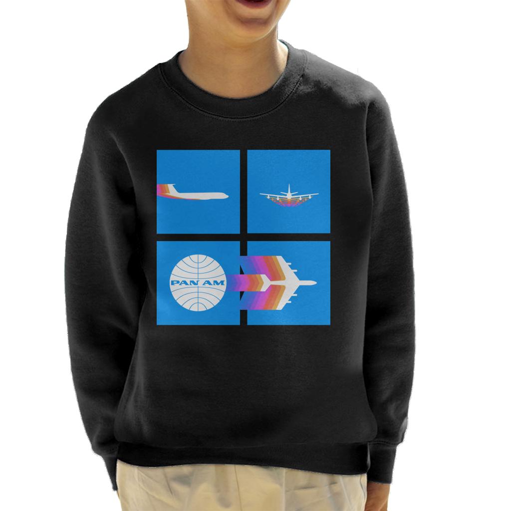 Pan Am Takeoff Silhouette Kid's Sweatshirt-ALL + EVERY