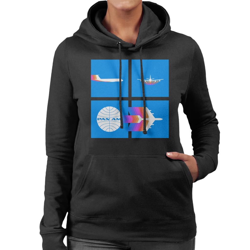 Pan Am Takeoff Silhouette Women's Hooded Sweatshirt-ALL + EVERY