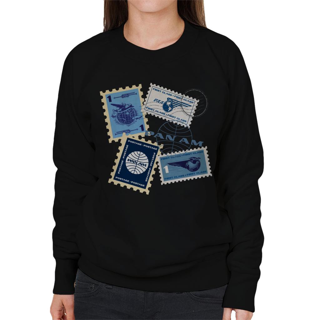 Pan Am Postage Stamps Montage Women's Sweatshirt-ALL + EVERY