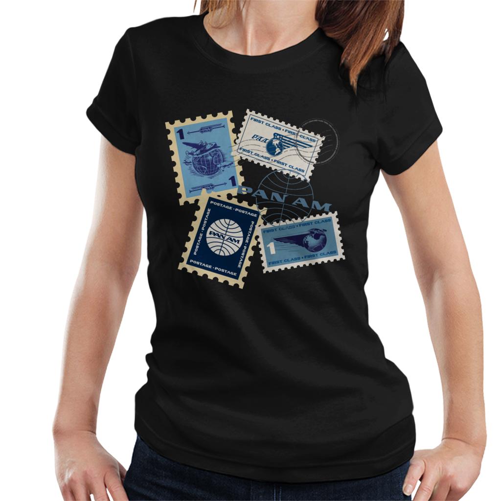 Pan Am Postage Stamps Montage Women's T-Shirt-ALL + EVERY