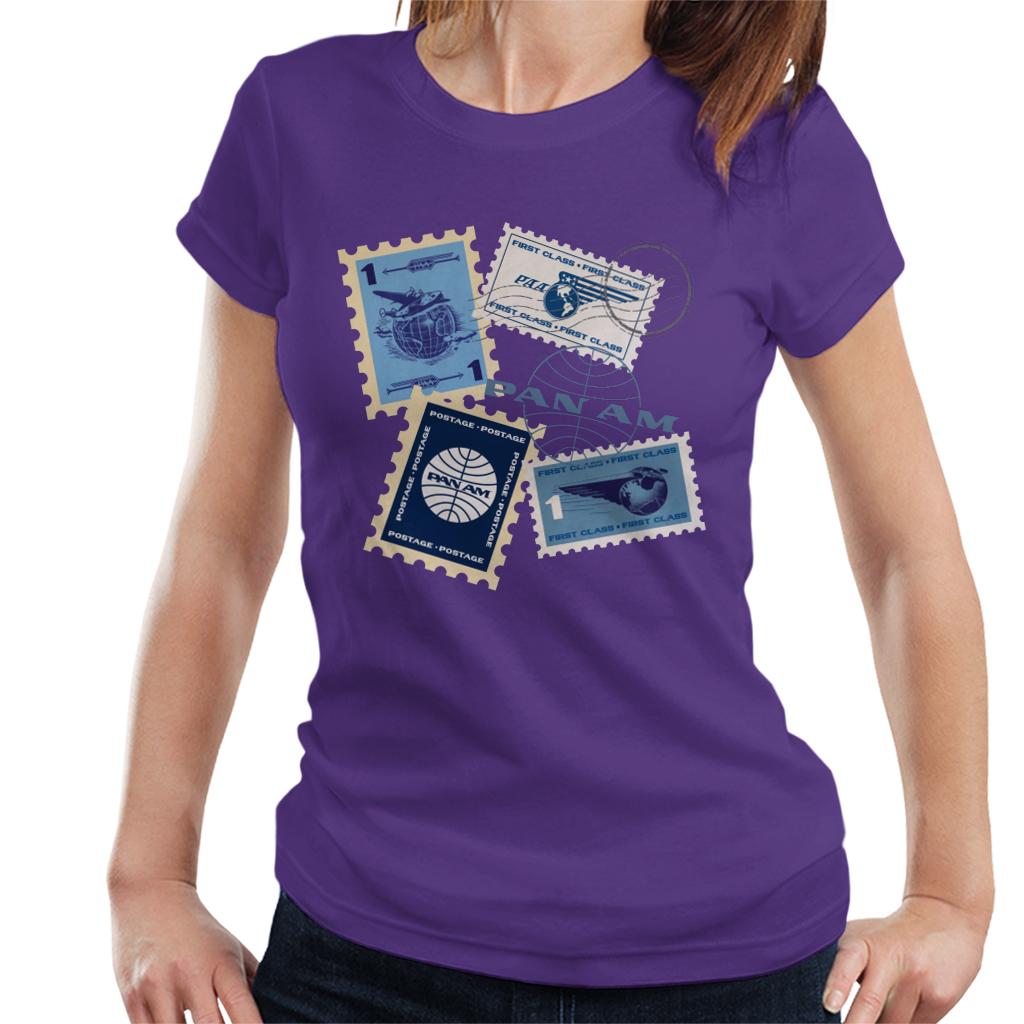 Pan Am Postage Stamps Montage Women's T-Shirt-ALL + EVERY