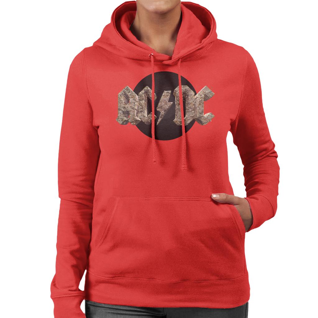 AC/DC Rock Logo Women's Hooded Sweatshirt-ALL + EVERY