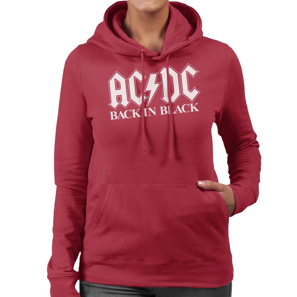 AC/DC Back In Black Women's Hooded Sweatshirt-ALL + EVERY