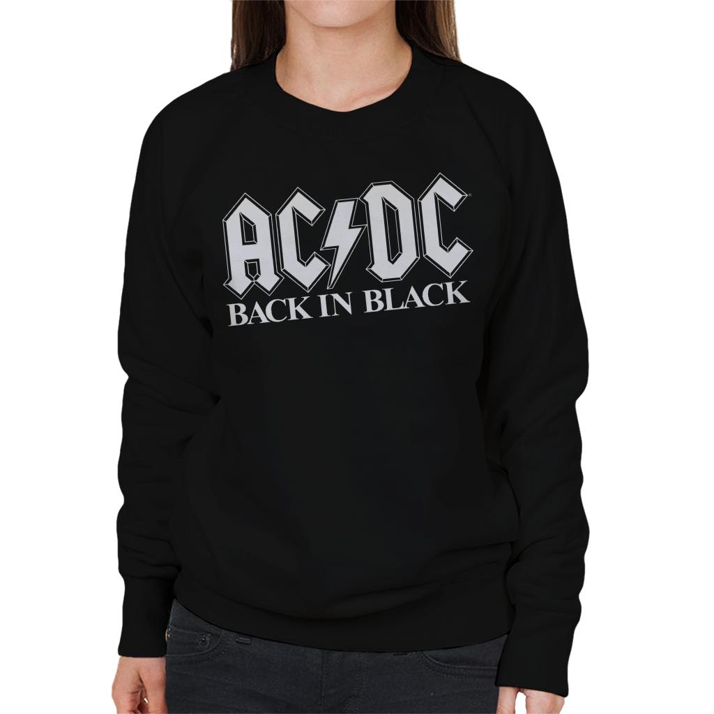 AC/DC Back In Black Women's Sweatshirt-ALL + EVERY