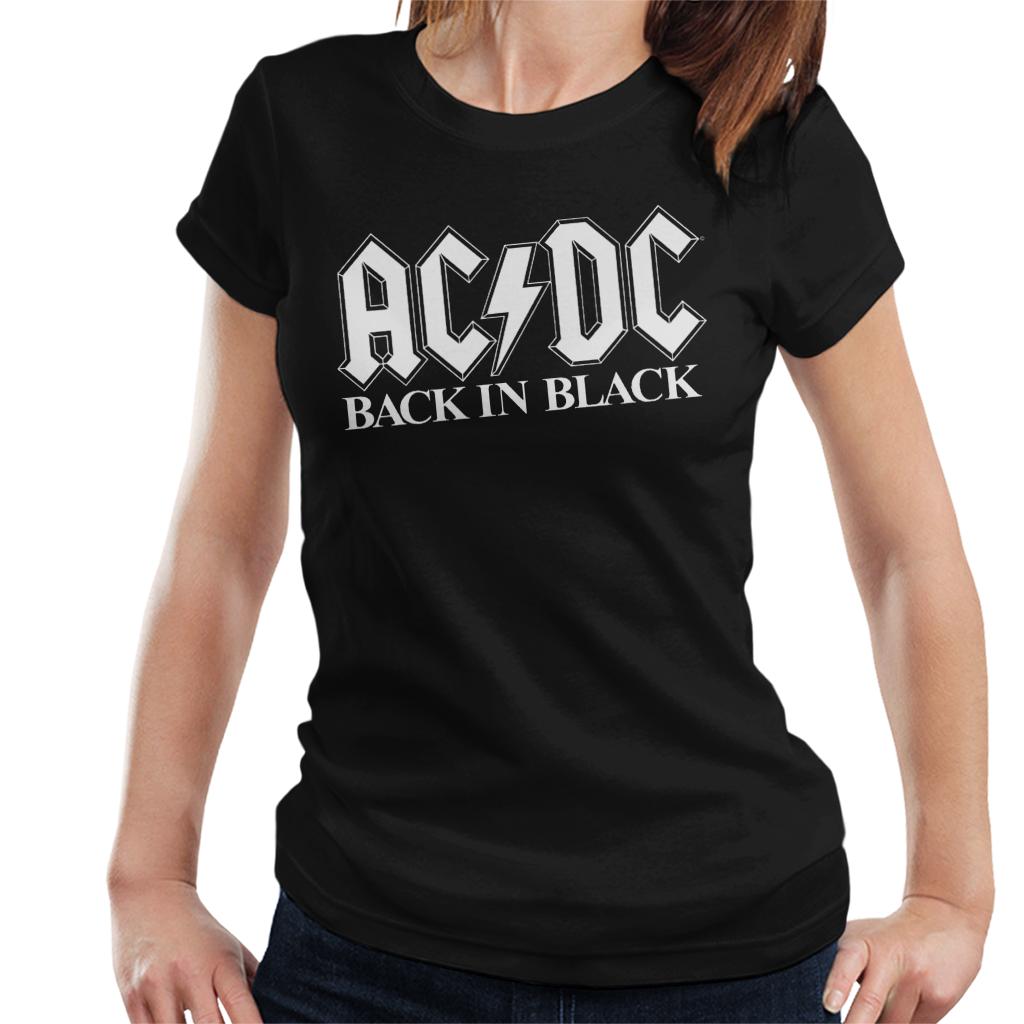 AC/DC Back In Black Women's T-Shirt-ALL + EVERY