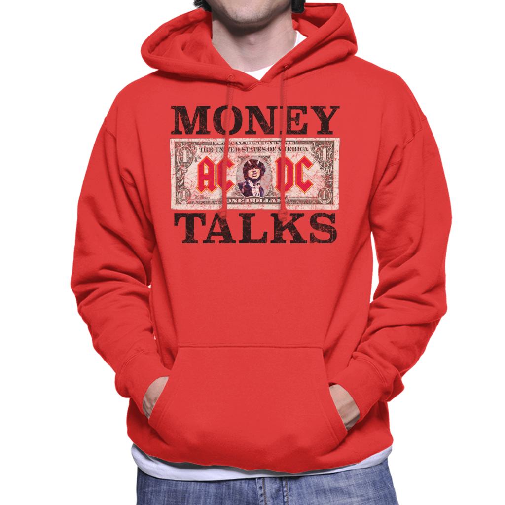 AC/DC Dollar Bill Money Talks Men's Hooded Sweatshirt-ALL + EVERY