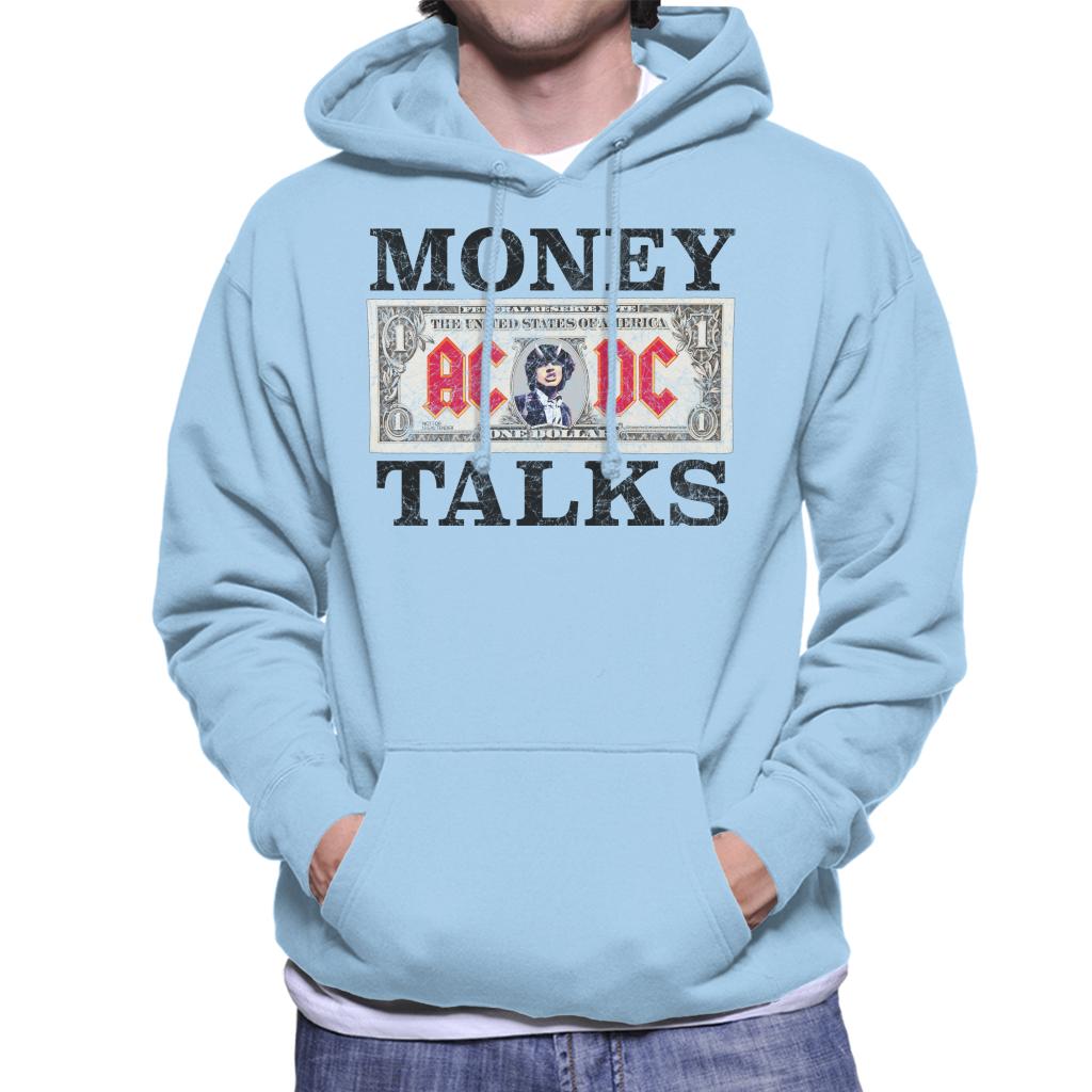 AC/DC Dollar Bill Money Talks Men's Hooded Sweatshirt-ALL + EVERY