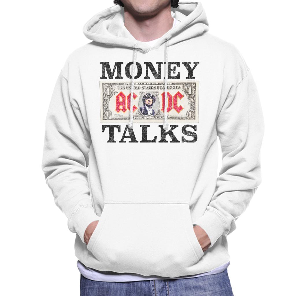 AC/DC Dollar Bill Money Talks Men's Hooded Sweatshirt-ALL + EVERY