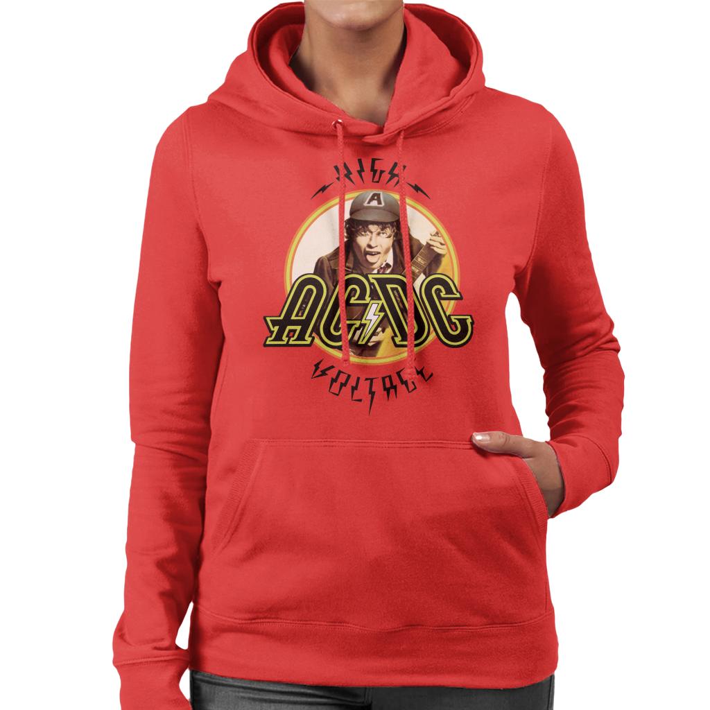 AC/DC High Voltage Angus Young Women's Hooded Sweatshirt-ALL + EVERY