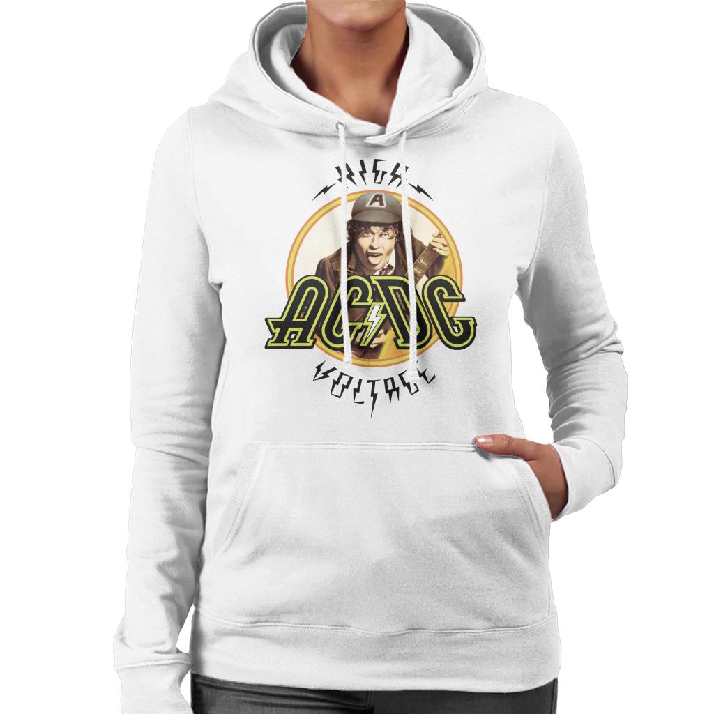 AC/DC High Voltage Angus Young Women's Hooded Sweatshirt-ALL + EVERY