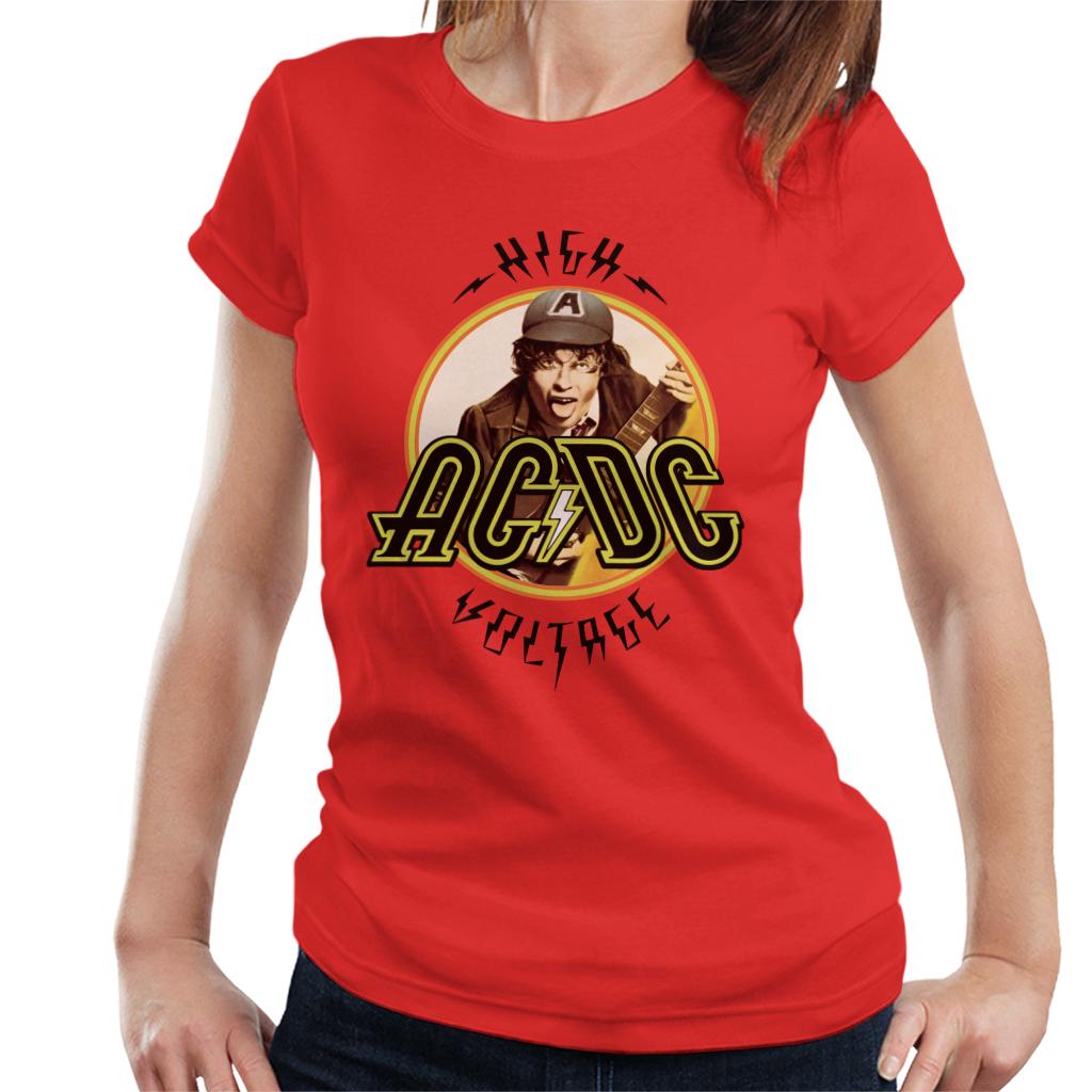 AC/DC High Voltage Angus Young Women's T-Shirt-ALL + EVERY