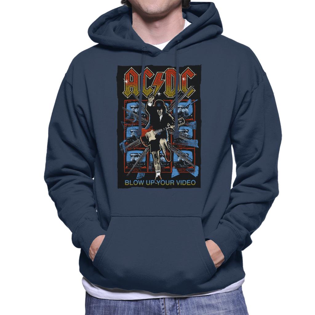 AC/DC Angus Young Blow Up Your Video Men's Hooded Sweatshirt-ALL + EVERY