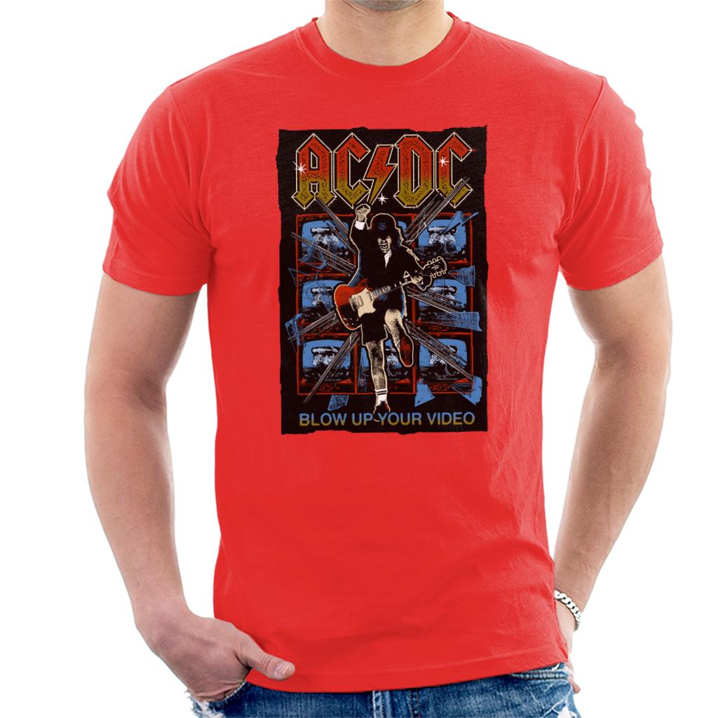 AC/DC Angus Young Blow Up Your Video Men's T-Shirt-ALL + EVERY