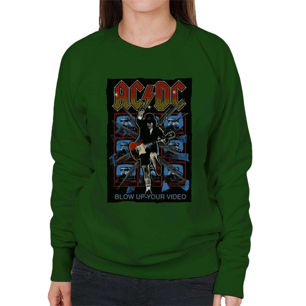 AC/DC Angus Young Blow Up Your Video Women's Sweatshirt-ALL + EVERY