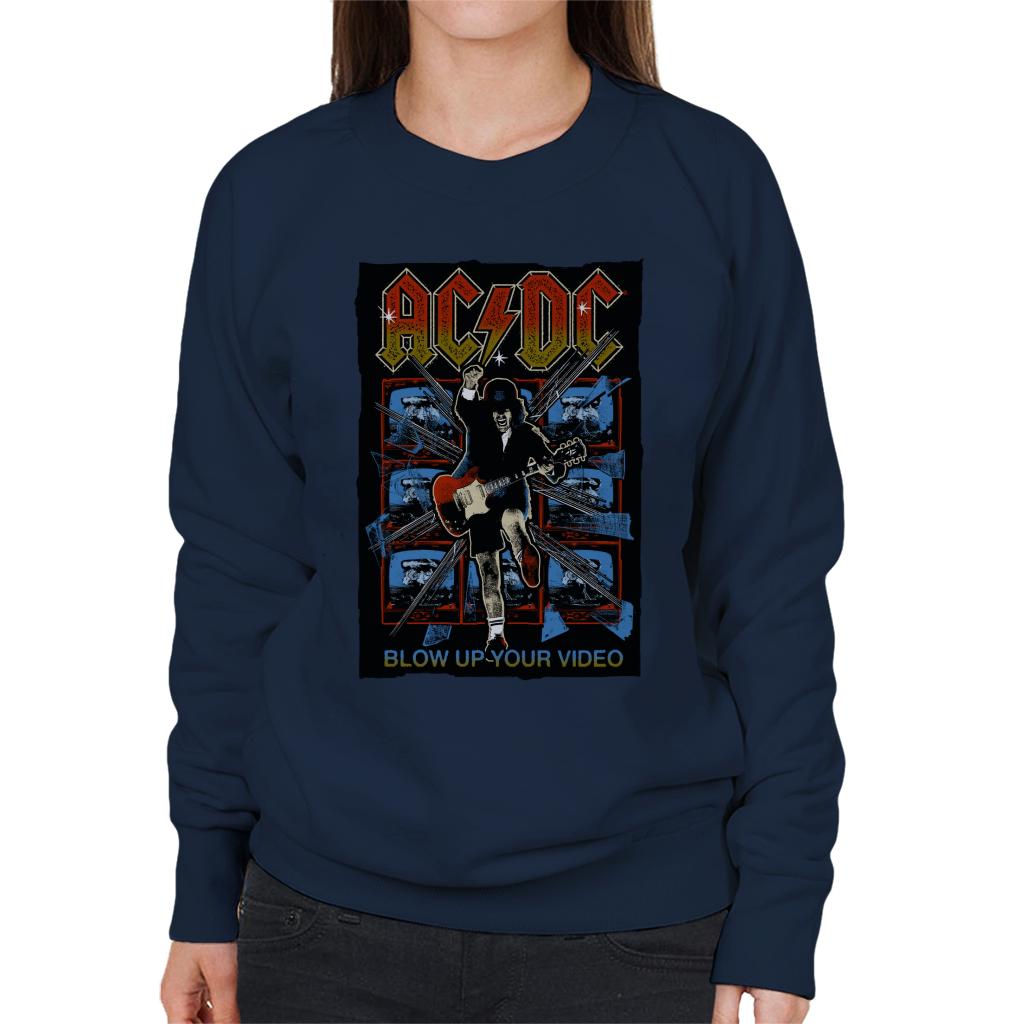 AC/DC Angus Young Blow Up Your Video Women's Sweatshirt-ALL + EVERY