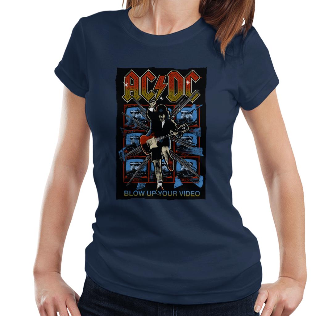 AC/DC Angus Young Blow Up Your Video Women's T-Shirt-ALL + EVERY