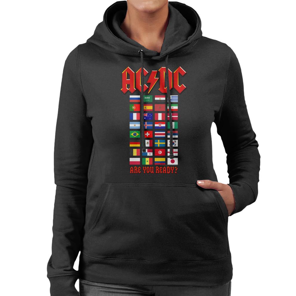 AC/DC Country Flags Are You Ready Women's Hooded Sweatshirt-ALL + EVERY