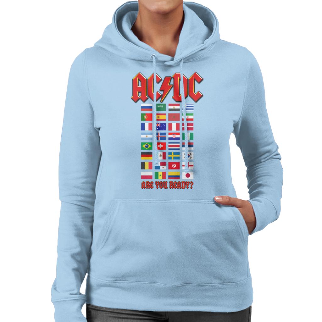 AC/DC Country Flags Are You Ready Women's Hooded Sweatshirt-ALL + EVERY