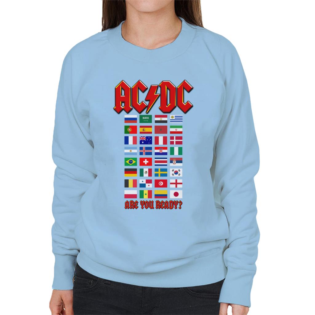 AC/DC Country Flags Are You Ready Women's Sweatshirt-ALL + EVERY