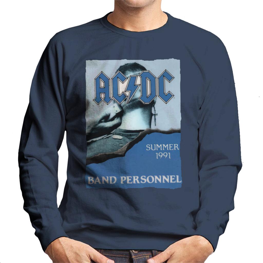 AC/DC Summer 1991 Band Personnel Men's Sweatshirt-ALL + EVERY