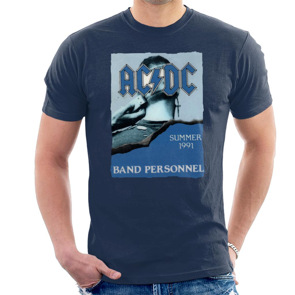 AC/DC Summer 1991 Band Personnel Men's T-Shirt-ALL + EVERY