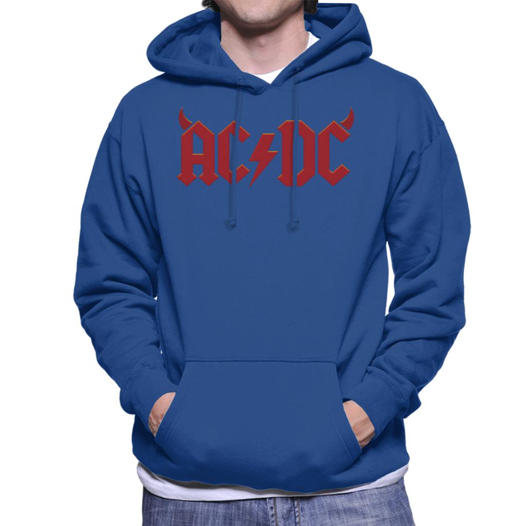 AC/DC Devil Horns Logo Men's Hooded Sweatshirt-ALL + EVERY