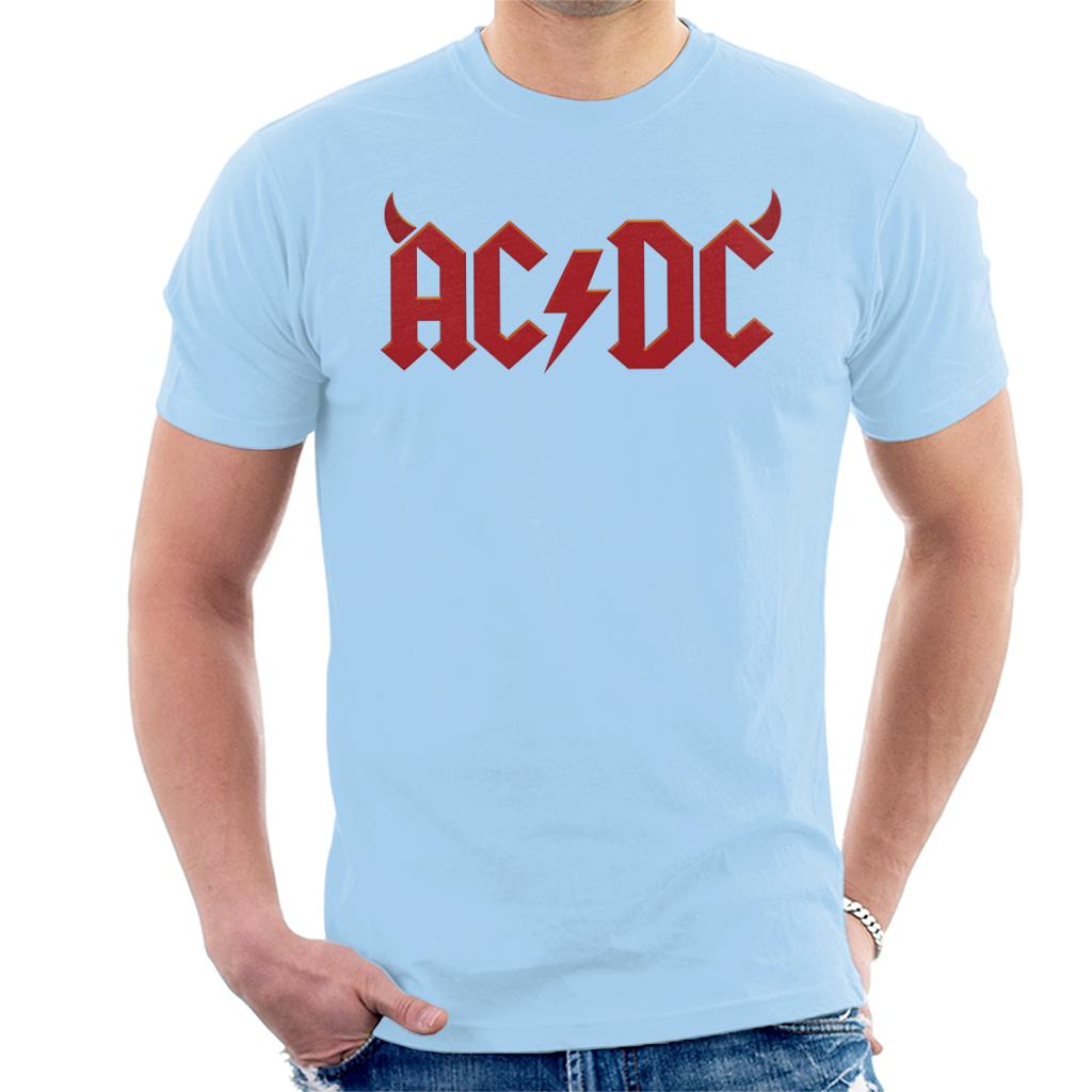 AC/DC Devil Horns Logo Men's T-Shirt-ALL + EVERY