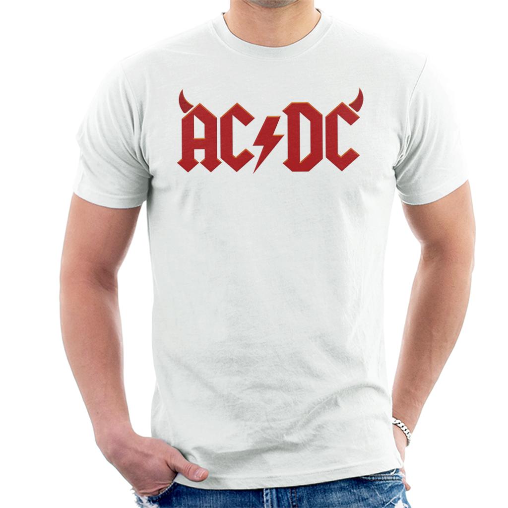 AC/DC Devil Horns Logo Men's T-Shirt-ALL + EVERY