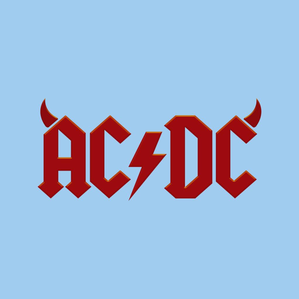 AC/DC Devil Horns Logo Men's T-Shirt-ALL + EVERY