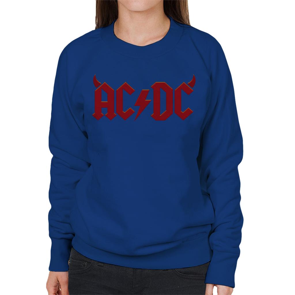 AC/DC Devil Horns Logo Women's Sweatshirt-ALL + EVERY