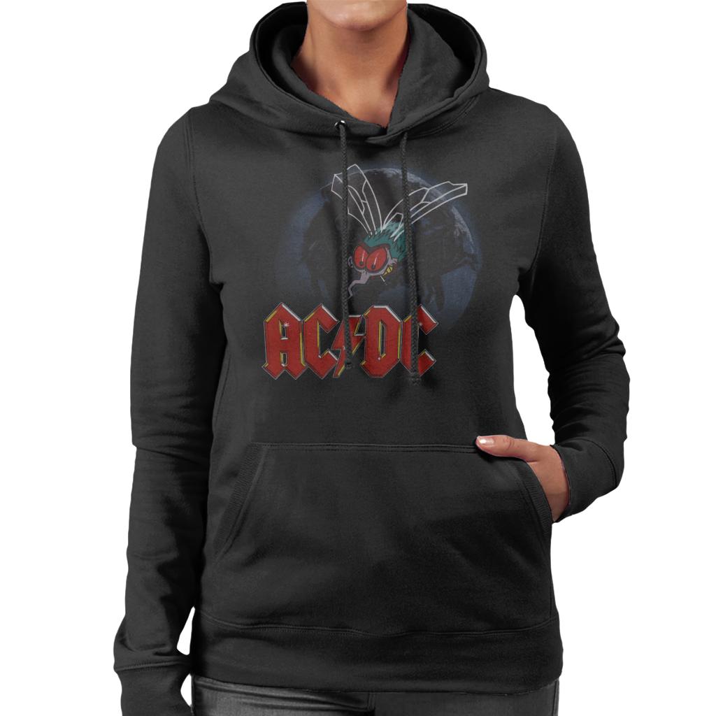 AC/DC Mosquito From Above Logo Women's Hooded Sweatshirt-ALL + EVERY