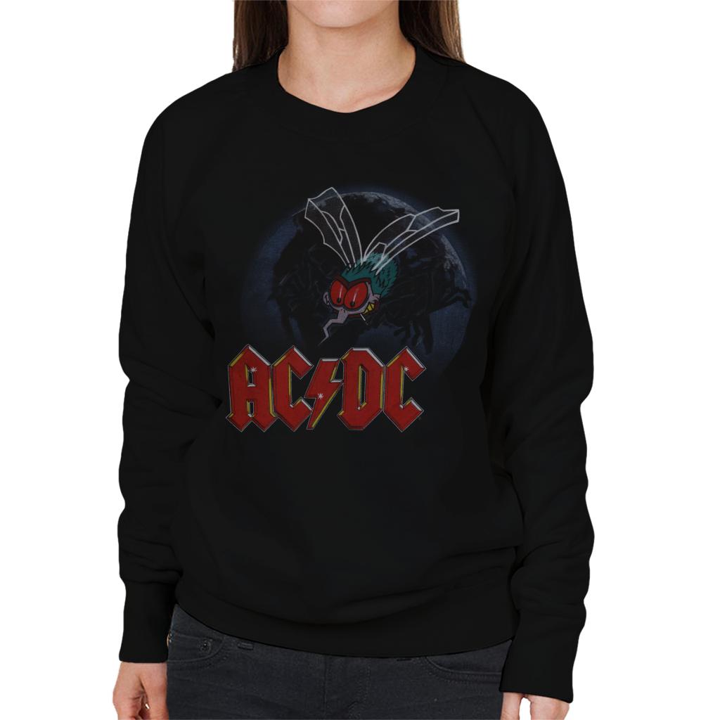 AC/DC Mosquito From Above Logo Women's Sweatshirt-ALL + EVERY