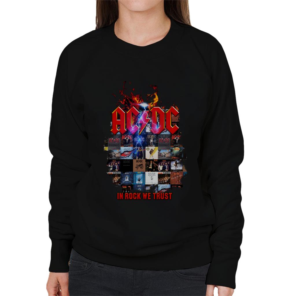 ACDC In Rock We Trust Women's Sweatshirt-ALL + EVERY