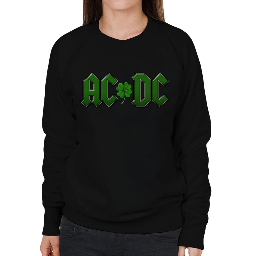 ACDC St Patricks Day Logo Women's Sweatshirt-ALL + EVERY