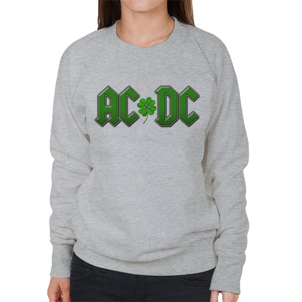 ACDC St Patricks Day Logo Women's Sweatshirt-ALL + EVERY