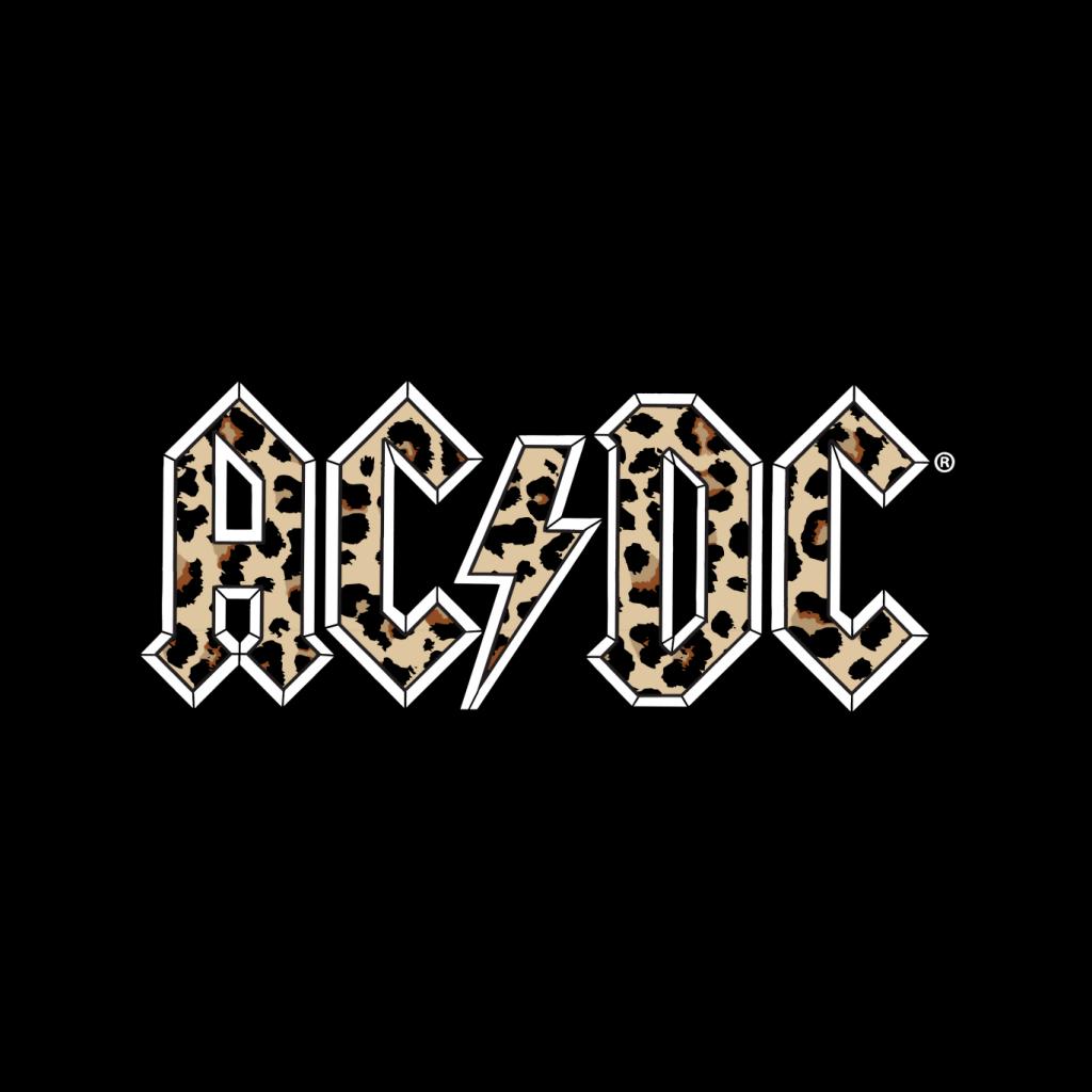 ACDC Leopard Print Logo Women's T-Shirt-ALL + EVERY