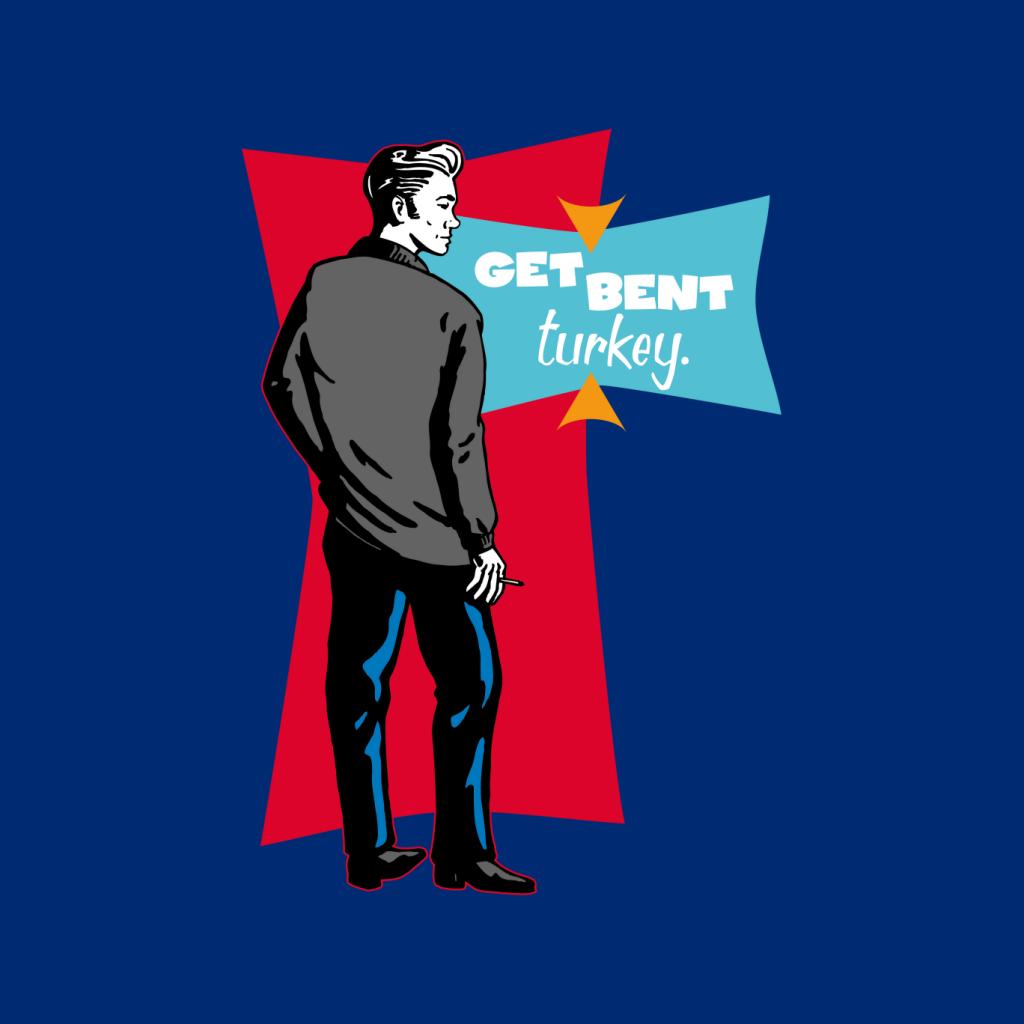 American Graffiti John Get Bent Turkey Men's T-Shirt-ALL + EVERY