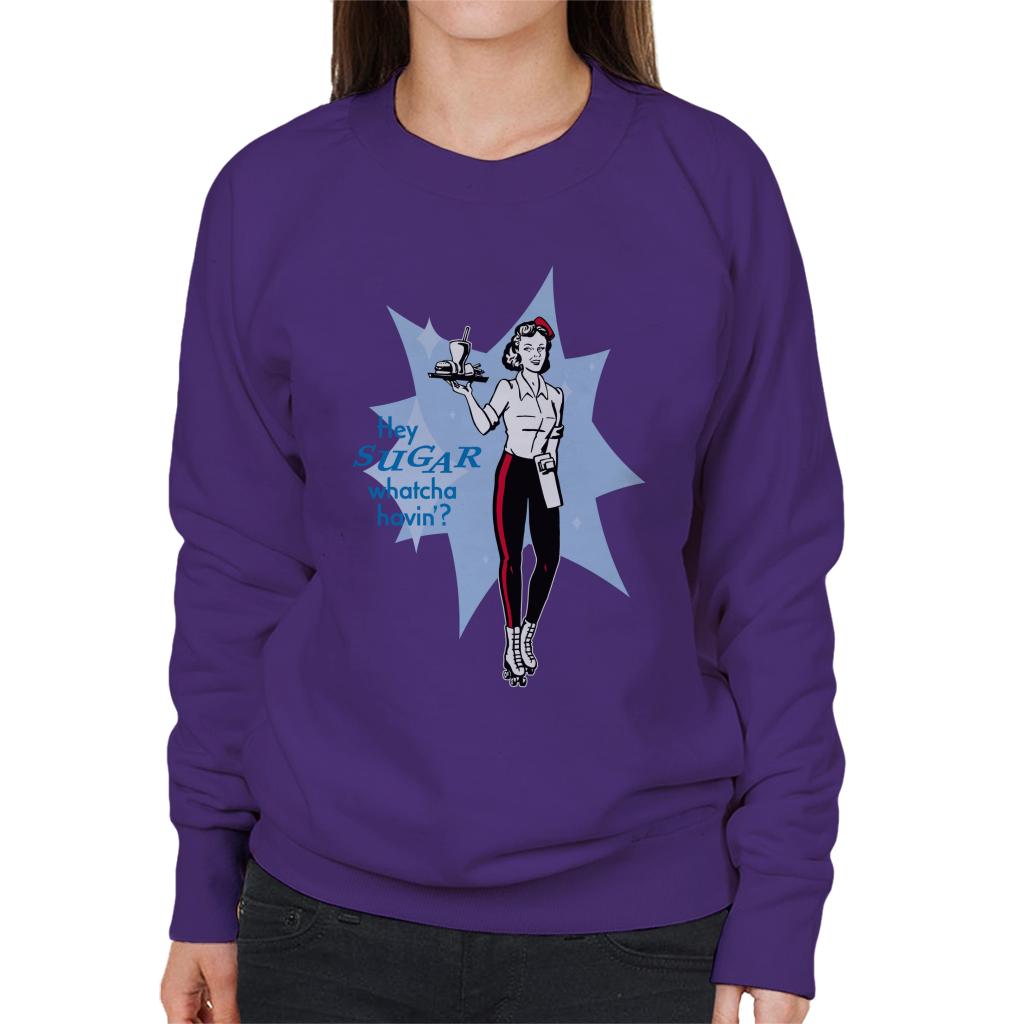 American Graffiti Hey Sugar Whatcha Havin Women's Sweatshirt-ALL + EVERY