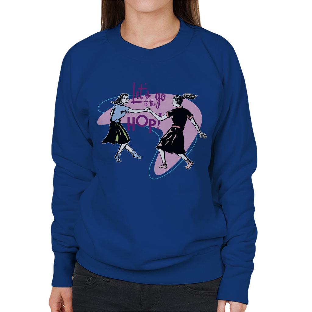 American Graffiti Lets Go To The Hop Women's Sweatshirt-ALL + EVERY