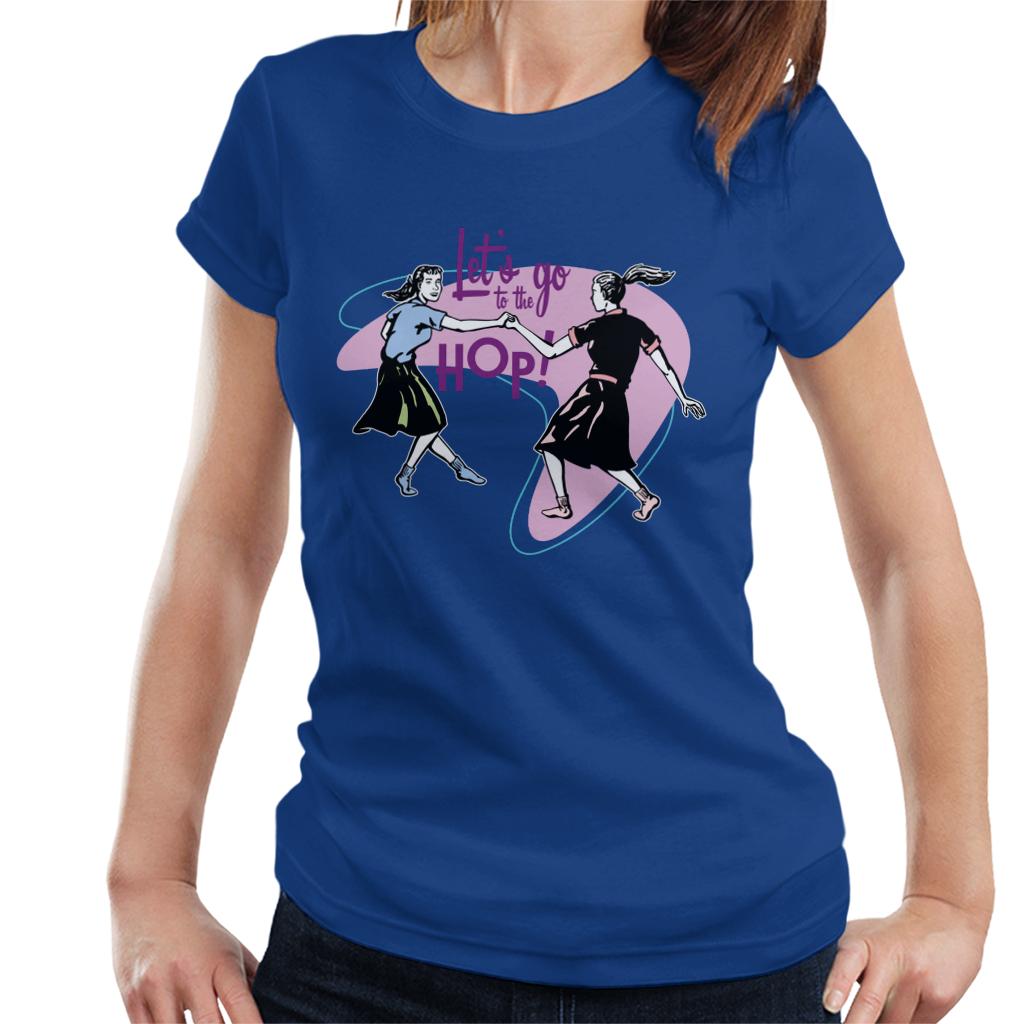 American Graffiti Lets Go To The Hop Women's T-Shirt-ALL + EVERY