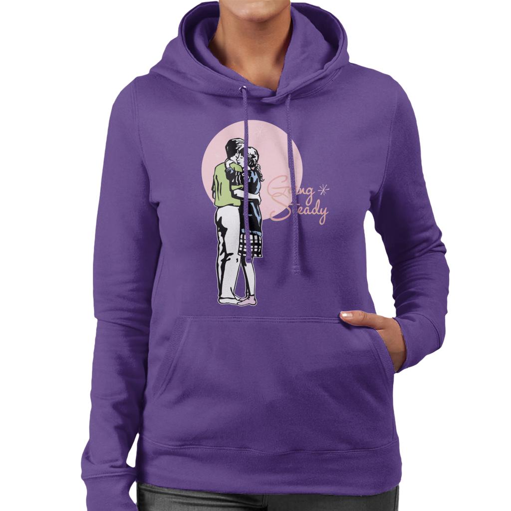 American Graffiti Going Steady Women's Hooded Sweatshirt-ALL + EVERY