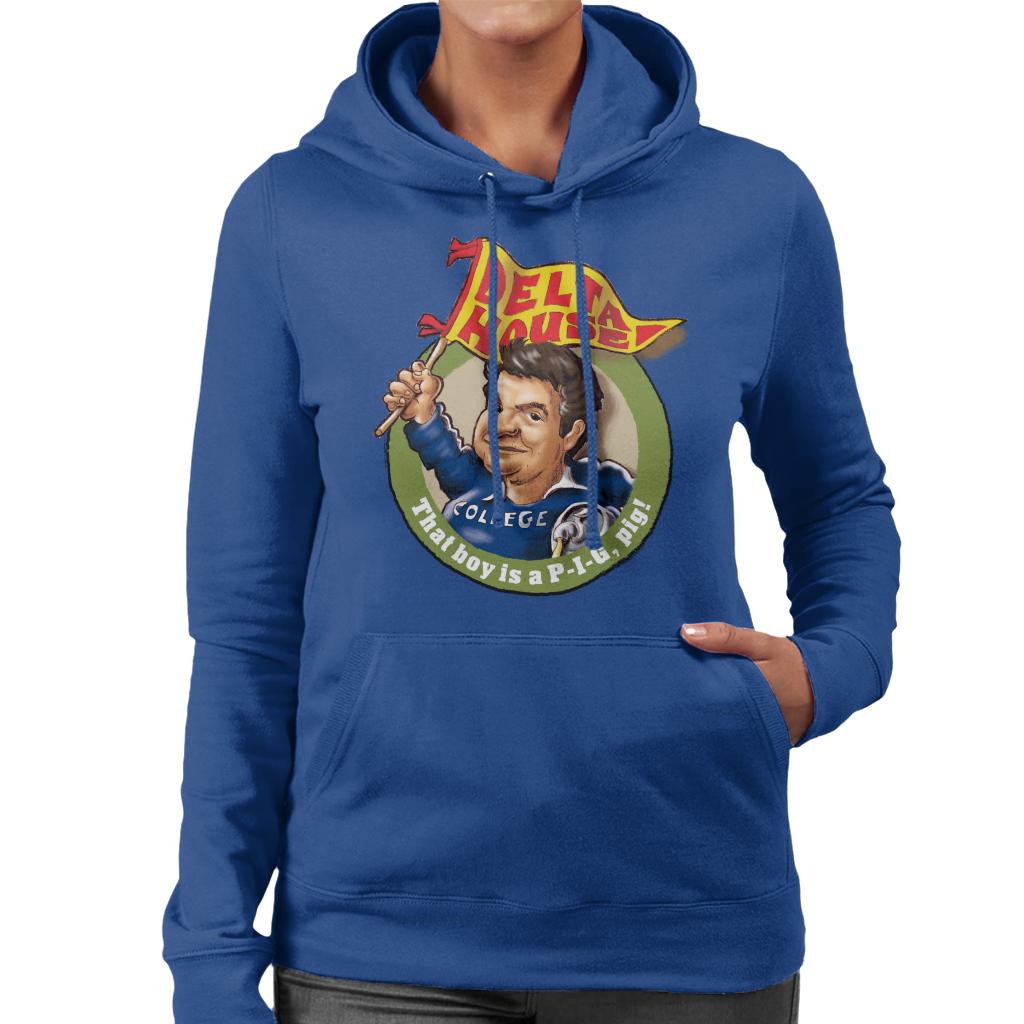 Animal House Delta House That Boy Is A Pig Women's Hooded Sweatshirt-ALL + EVERY