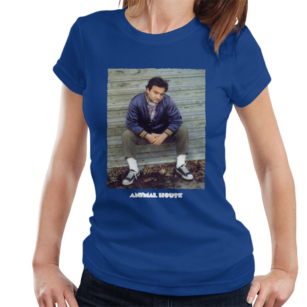 Animal House John Bluto Blutarsky Sitting Women's T-Shirt-ALL + EVERY