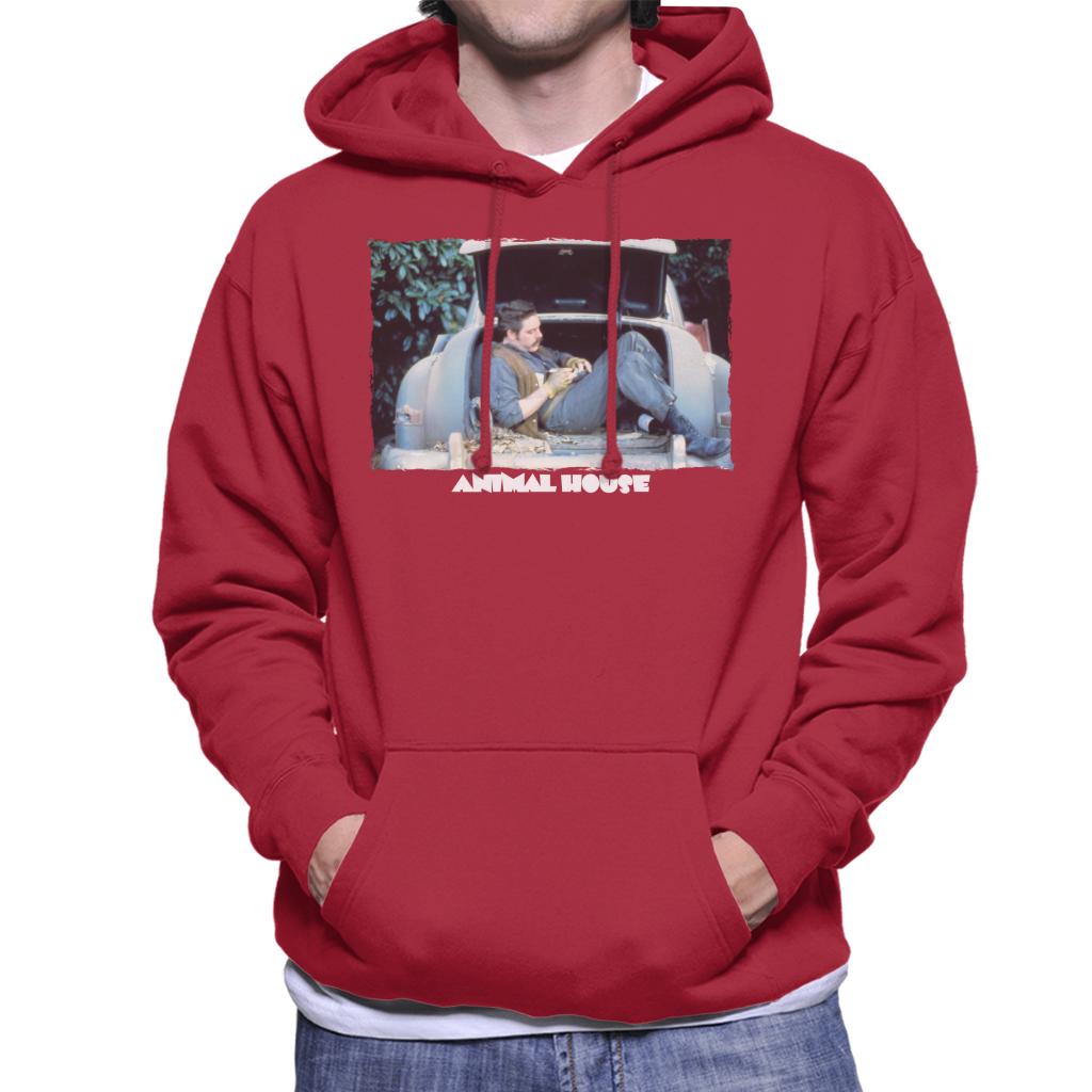 Animal House Daniel Simpson Sitting In Car Boot Men's Hooded Sweatshirt-ALL + EVERY